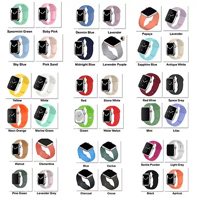 £3.79 • Buy For Apple Watch Series 7 Iwatch Strap Band And Case For Series SE 7 6 5 4 3 2 1