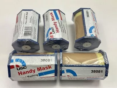 (5) USC 38081 Handy Mask Hand Tape & Paper Dispenser 7 Inch X 65' - 5 ROLLS • $49.95