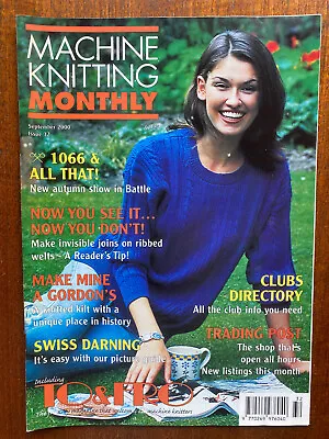 Machine Knitting Monthly Magazine - September 2000 - Patterns Hints And Tips • £6