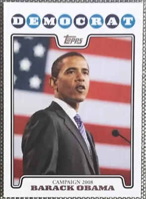 2008 Democrat Topps Campaign #CO8-BO BARACK OBAMA SP Insert FREE SHIP • $9.99