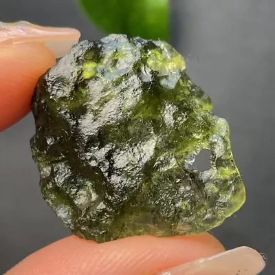 20CT RareGREEN GEM MOLDAVITE Meteorite Impact Glass Czech RepublicPICcertificate • $0.06