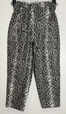 £13.50 • Buy Asos Womens Trousers Snake Print Stretch Faux Leather Peg Leg Size 10 Petite New