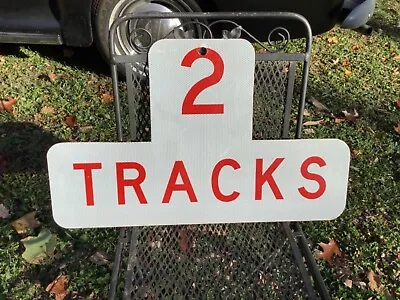 Vintage Railroad 2 TRACKS Sign 17  × 27  • $80