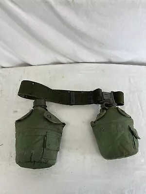 Vintage US Army Web Belt An Canteens Alice LC2 Web Gear Lot • $35