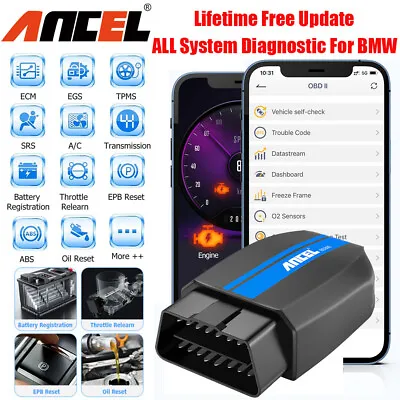 ANCEL BD300 Bluetooth FOR BMW/Mini Cooper Scanner SRS ABS Engine TPMS Diagnostic • $44.99