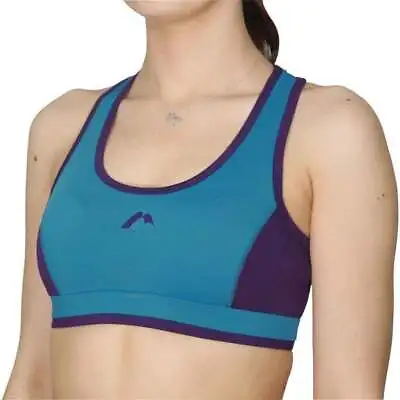 More Mile Womens Crop Top Blue Lightweight Comfortable Running Sports Vest Top • £8.50