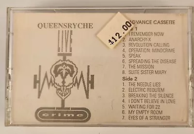 $0.99 • Buy Queensryche Advance Cassette Tape Operation Livecrime Promo 1991 Emi
