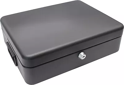 £15.03 • Buy New Security Lock Box Fireproof Large Chest Cash Safe Keys Document Home Office