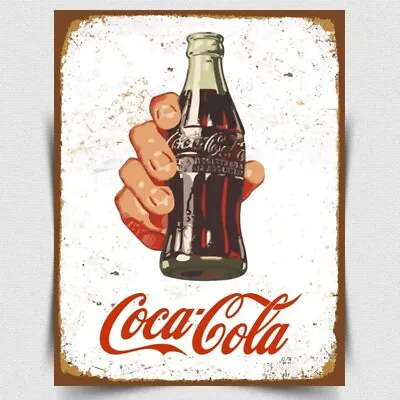 Vintage METAL SIGN COCA COLA Advertising COKE Bottle Retro Bar Pub Shed Man Cave • £4.45