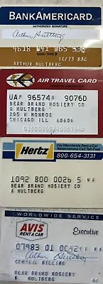 Vintage Credit Card Charge Lot 1973 BankAmericard Air Travel Hertz Avis Bear Bra • $99.99