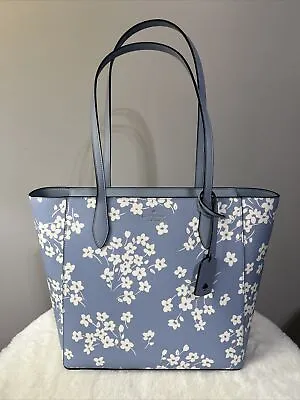 New Kate Spade Dana Floral Tote Laptop Bag Blue Multi • $139.99