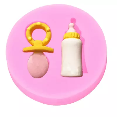 Silicone Baby Mould Bottle Dummy Christening Cake Decorating Fondant Icing Resin • £5.25