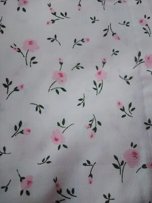 £39.99 • Buy Vintage Fabric Curtains Rose Pink Ashley 80 Floral Sanderson Cottage Monticello 