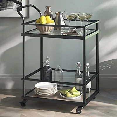 Bar Cart On Wheels For The Home Utility Mini Liquor Organizer Roll Men Small NEW • $174.94