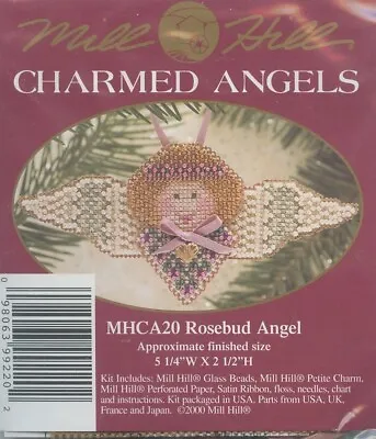 Mill Hill Charmed Angels Rosebud Angel Counted Glass Bead Kit W Treasure MHCA20 • $12.95