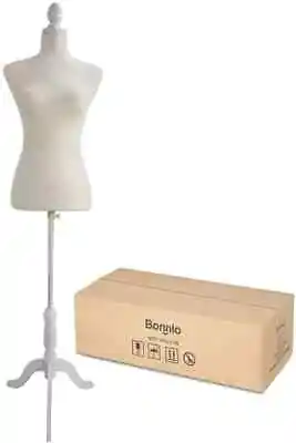 Bonnlo Female Dress Form Pinnable Mannequin (Size 6) With Wooden Tripod Base • $39.18