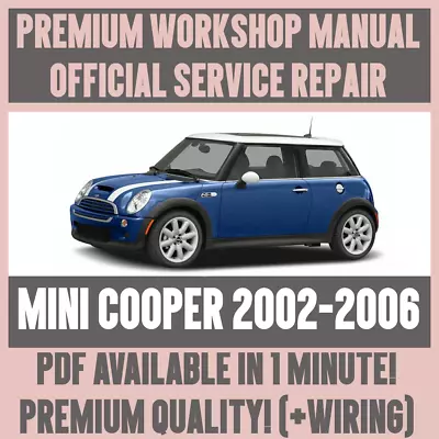 WORKSHOP MANUAL SERVICE & REPAIR GUIDE For MINI COOPER 2002-2006 +WIRING • $13.82