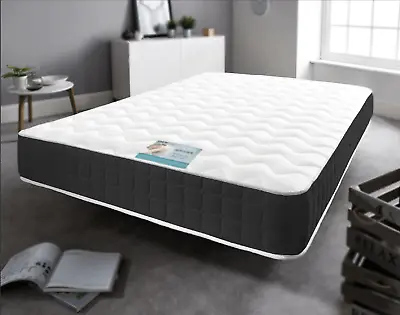 Black Memory Foam Spring - Single Small Double King Size Super King Mattress • £88.85