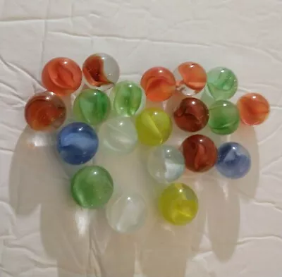 Vintage Marbles Lot Of 20 Cats-eye Marbles Includes Two Shooters  • $17.99