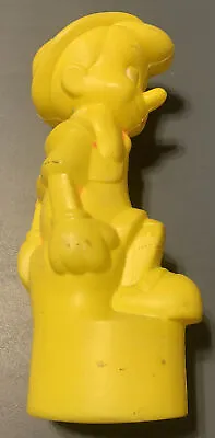 Vintage Walt Disney Pinocchio 10” Yellow Plastic Bank • $25.64