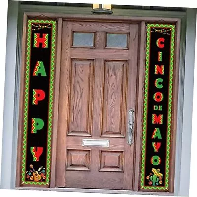 Happy Cinco De Mayo Banner Mexican Cinco De Mayo Porch Sign Mexican Theme Wall  • $26.82