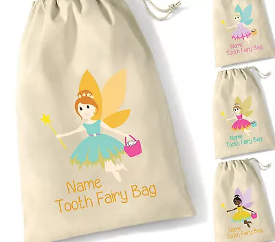 Childrens Personalised Tooth Fairy Bag Magical Keepsake Memories Bag Gift • £3.99