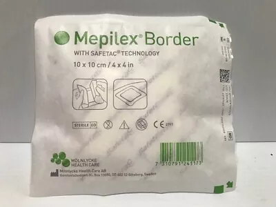 Lot Of 10 Molnlycke Mepilex Border Dressing 4  X 4  295300 (FC111-4 T1228) • $59.95