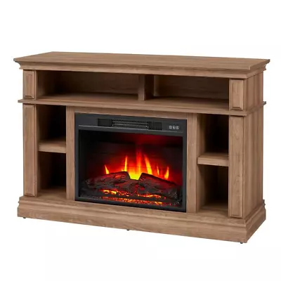 Fireplace TV Stand Media Console 1400-Watt Heater With Remote Freestanding Brown • $453.04