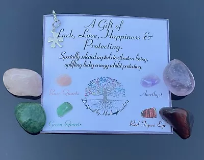 Love Luck Protecting & Wealth Healing Gemstone Crystal Chakra Set. REIKI  • £6.99