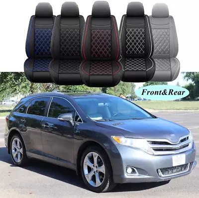 Car Seat Covers 2/5-Seater Front Rear Full Set Cushion Leather For Toyota Venza  • $99.11