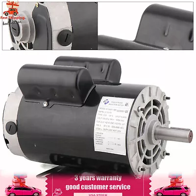 5HP Single Phase Electric Air Compressor Motor 23 Amp 7/8  Shaft 3450 RPM 4.6kW • $179.55