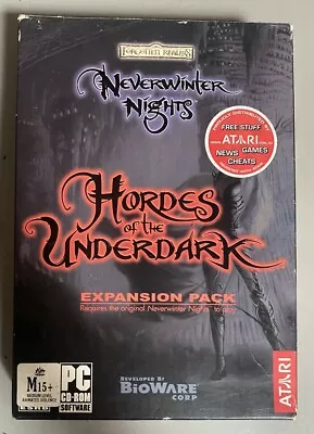 Neverwinter Nights -Hordes Of The Underdark- (PC Game) 2003 Expansion Pack • $10