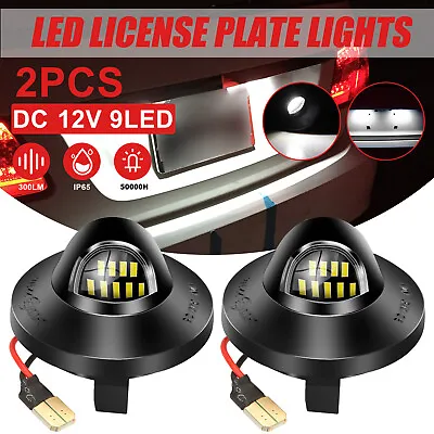 $9.98 • Buy 2X LED License Plate Light Rear Bumper Tag Assembly Lamp For Ford F150 F250 F350