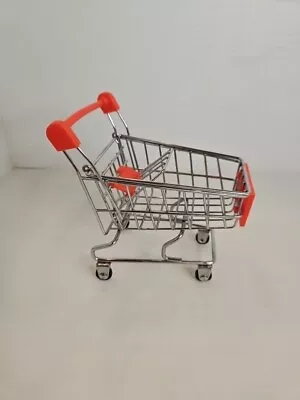 Vintage Miniature Doll Metal Shopping Push Cart Accessory With Child Seat. • $14.99