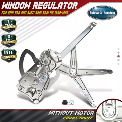 Power Window Regulator W/o Motor For BMW E36 318i 325i 328i M3 Sedan Front Right • $37.45