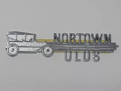 Vintage Nortown Oldsmobile IL Car Dealer Dealership Metal Nameplate Emblem Badge • $45