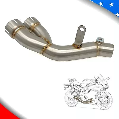 Motorcycle Exhaust System Mid-Section For Yamaha R6 Parts Exhaust Pipe Connected • $69.99