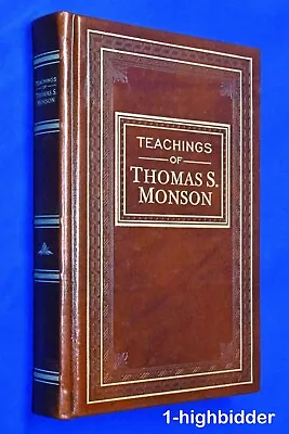 2014 Teachings Of Thomas S Monson Mormon LDS Leather Employee Gift Edition MINT! • $29.99