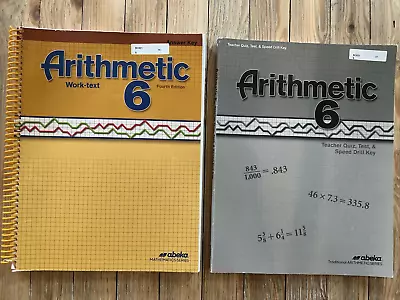 A Beka Arithmetic 6 Work-Text Answer Key And Test Quiz Key - 6th Grade • $28.97