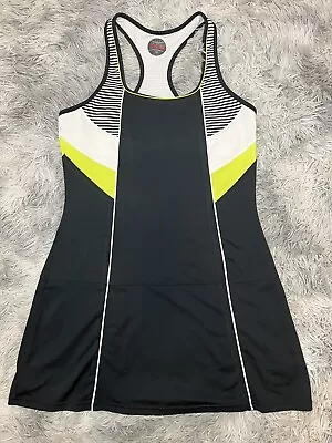 Vintage Bolle Tennis Dress Size Medium Navy Stretch Activewear Razorback • $26