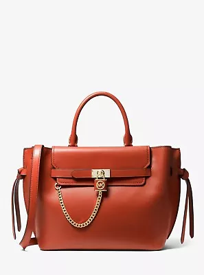 Michael Kors Hamilton Legacy Large Leather Belted Satchel • $260