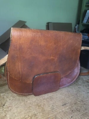£15 • Buy HANDBAG; Satchel Style; Tan; Thick Saddle Leather; Vintage; Strap; Pockets