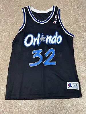$39.99 • Buy Vintage Champion Shaquille O'Neal SHAQ Orlando Magic Jersey Size 44 Made In USA