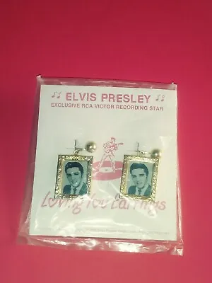Elvis Presley Earrings Dated 1956 In Original Plastic New • $395