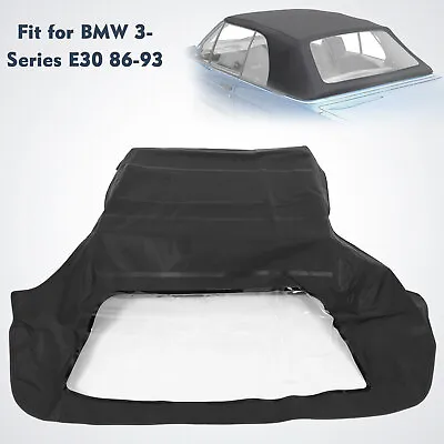 For 1986-1993 BMW 3-Series E30 Black Convertible Soft Top With Window 2-Door • $101.05