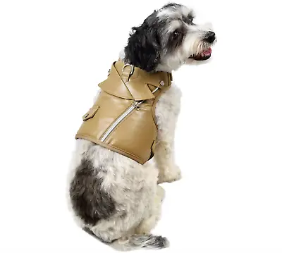 Martha Stewart Faux Leather Dog Harness Vest Brown X-Small Size • $20