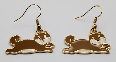 Brown Corgi Fishhook Earrings • $2.49