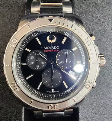 Movado Series 800 Chronograph Black Dial Men's Watch • $400