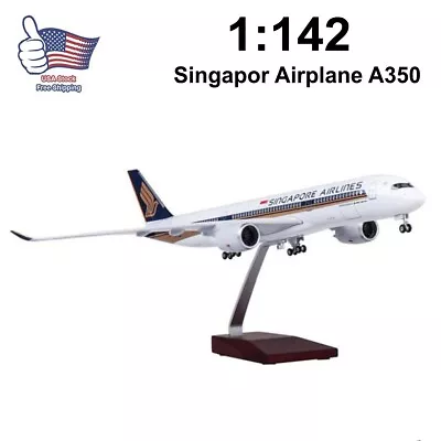 1/142 Singapore Airlines A350 Aircraft Plane Airplane Model W/ LED Light & Stand • $89.96
