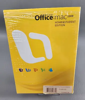 Microsoft Office 2008 Home & Student Edition For Mac X12-08297 Factory Packaging • $19.50